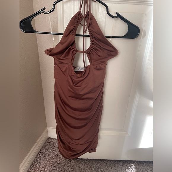 Brown Oh Polly halter dress - Picture 2 of 5